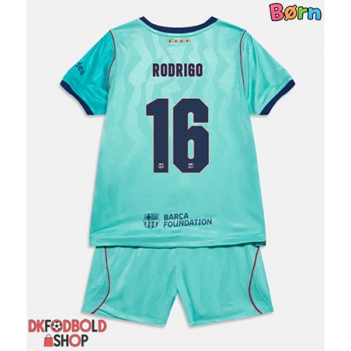 Barcelona Rodri Hernandez #16 Tredje trøje Børn 2026-27 Kort ærmer (+ korte bukser)